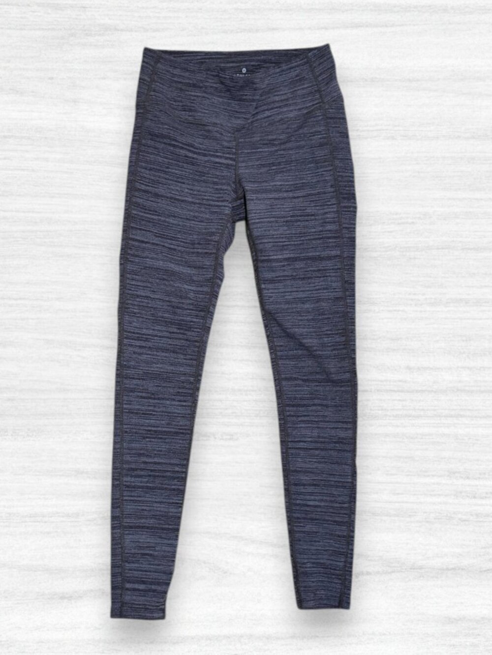 Athleta High Rise Leggings Gray Space Dye Yoga Gym Workout Breathable Womens S
